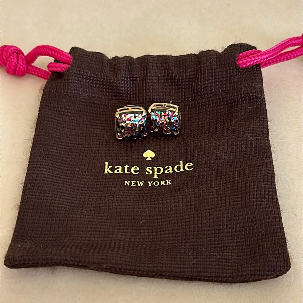 Kate spade small colorful glitter studs